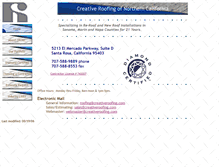 Tablet Screenshot of creativeroofing.com